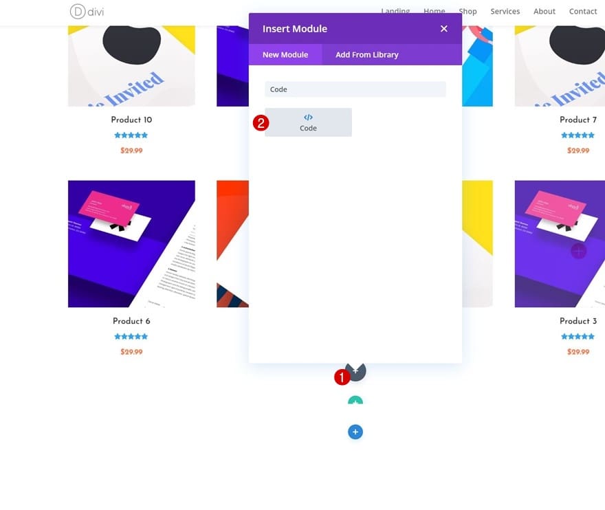 Ajouter module code sous module boutique divi Ajouter module code sous module boutique divi