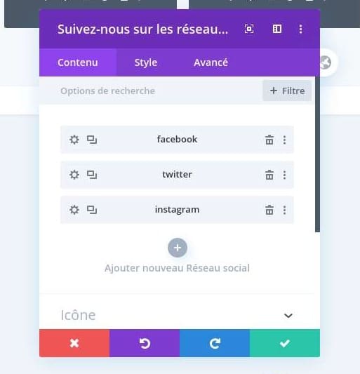 Ajouter module suivi réseau sociaux Ajouter module suivi réseau sociaux