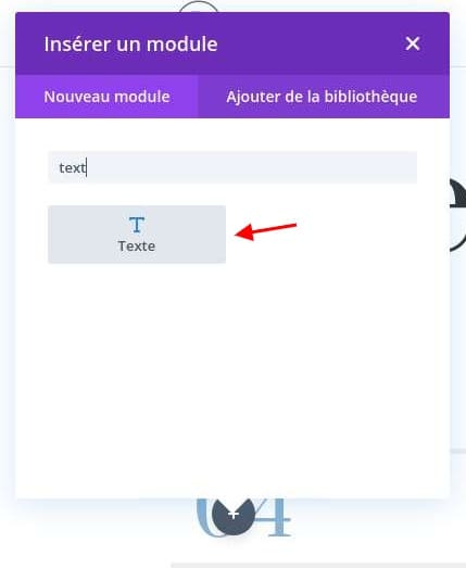 Ajouter module texte conteur Ajouter module texte conteur