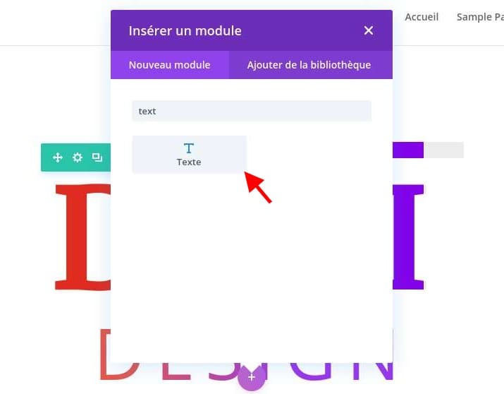 Ajouter module texte divi Ajouter module texte divi