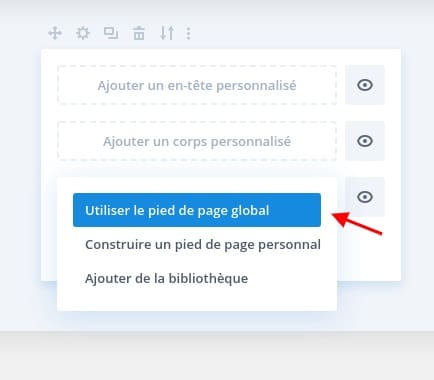 Ajouter un pied de page modele divi Ajouter un pied de page modele divi