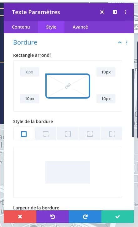 Bordure arrondis module texte divi Bordure arrondis module texte divi