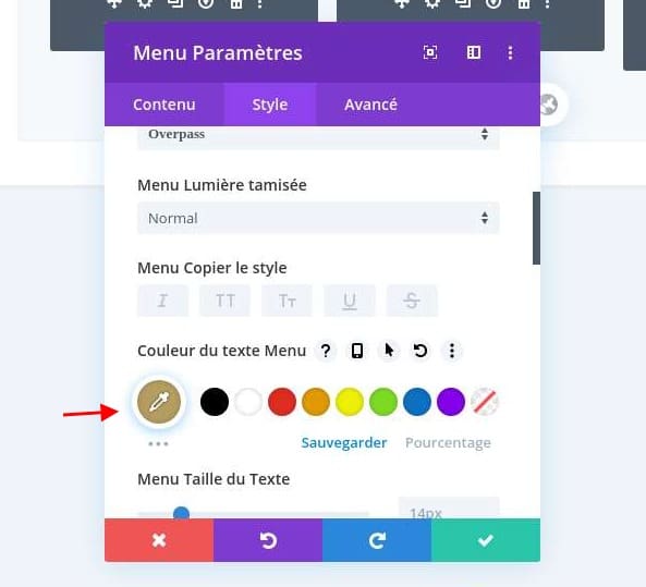 Changer la coleur de la police Changer la coleur de la police