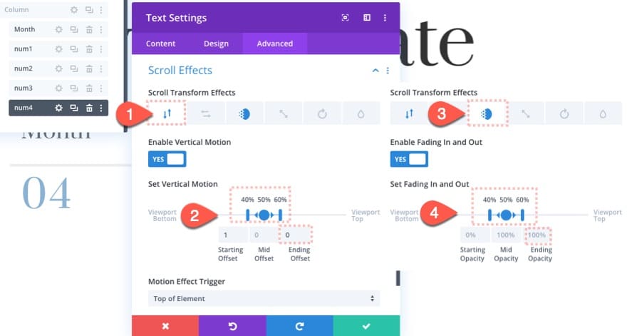 Configuration animation module 4 divi Configuration animation module 4 divi