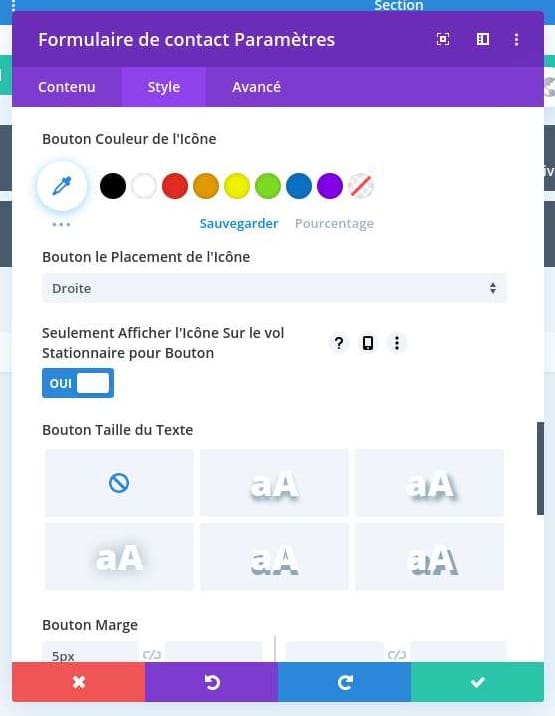 Configuration couleur bouton divi Configuration couleur bouton divi