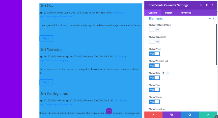 Configurer laffichage des elements divi Configurer laffichage des elements divi