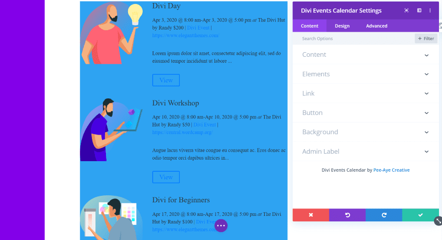 Configurer longlet contenu divi Configurer longlet contenu divi