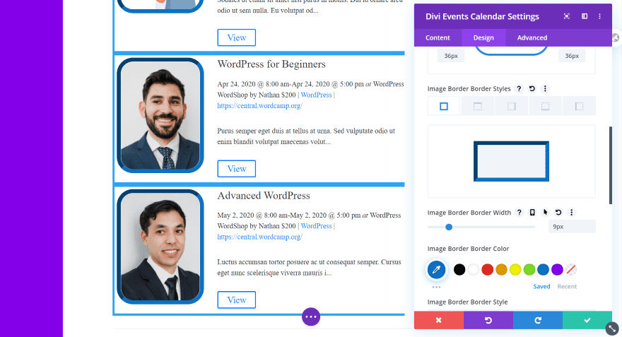 Configurer taile image divi Configurer taile image divi
