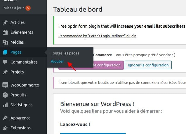 Créer une page divi Créer une page divi
