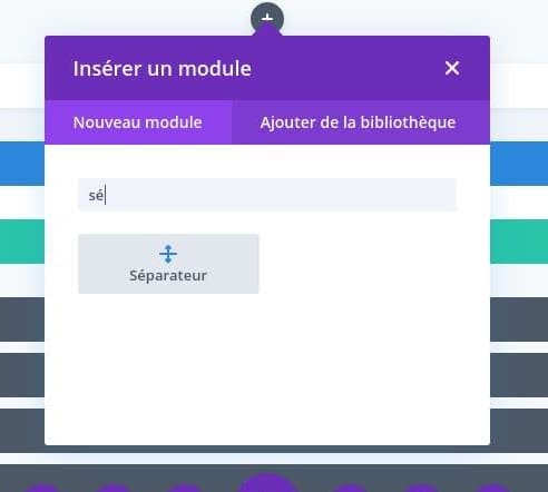 Insértion séprateur Insértion séprateur