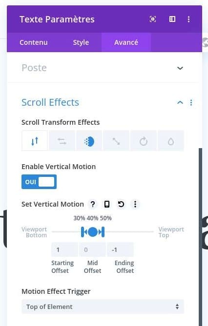 Modifier animation module texte Modifier animation module texte