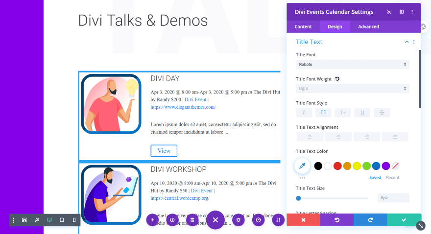 Personnaliser le texte module divi Personnaliser le texte module divi