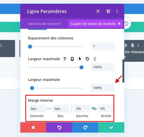 Personnaliser section divi Personnaliser section divi