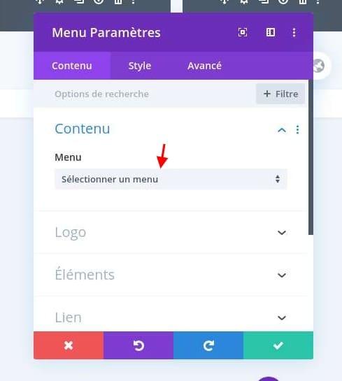 Selection menu module wordpress Selection menu module wordpress