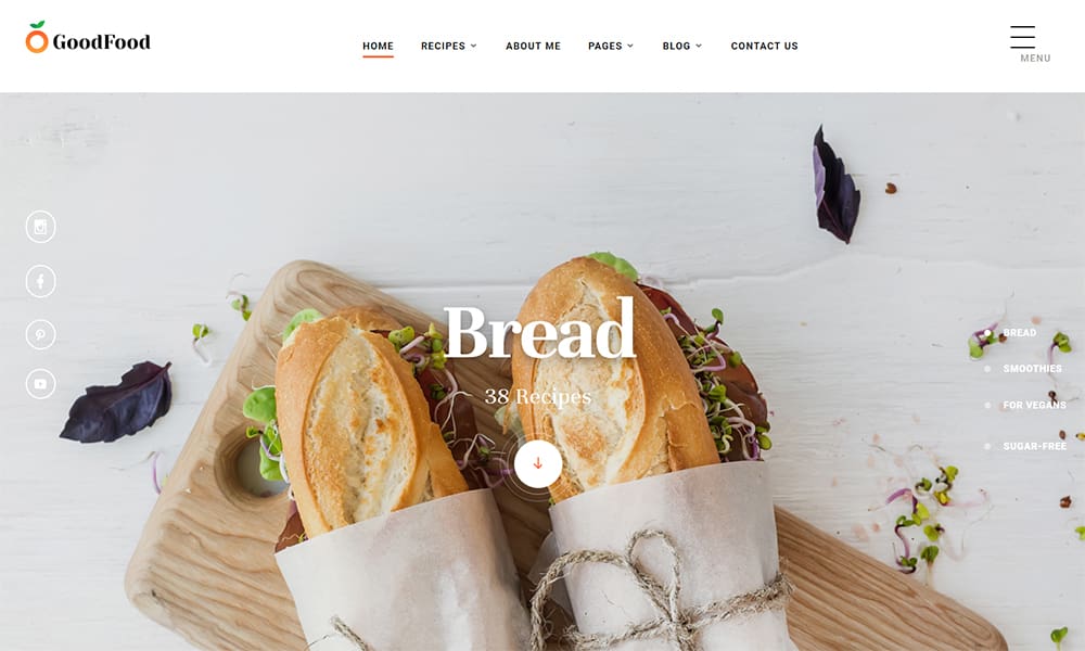 58456 big Modèle de site Web de recettes