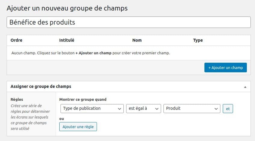 Ajouter des regles Ajouter des regles