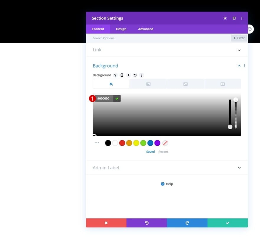 Configuration arriere plan section divi Configuration arriere plan section divi