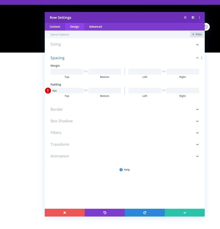 Configuration espacement module divi Configuration espacement module divi