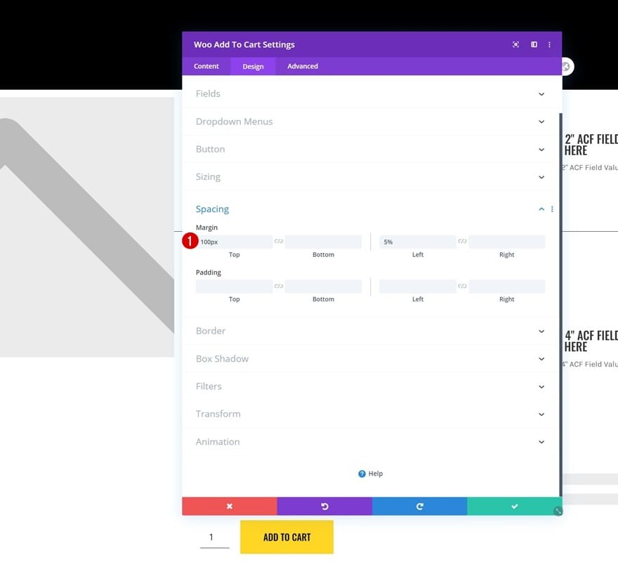 Configurer espacement divi Configurer espacement divi