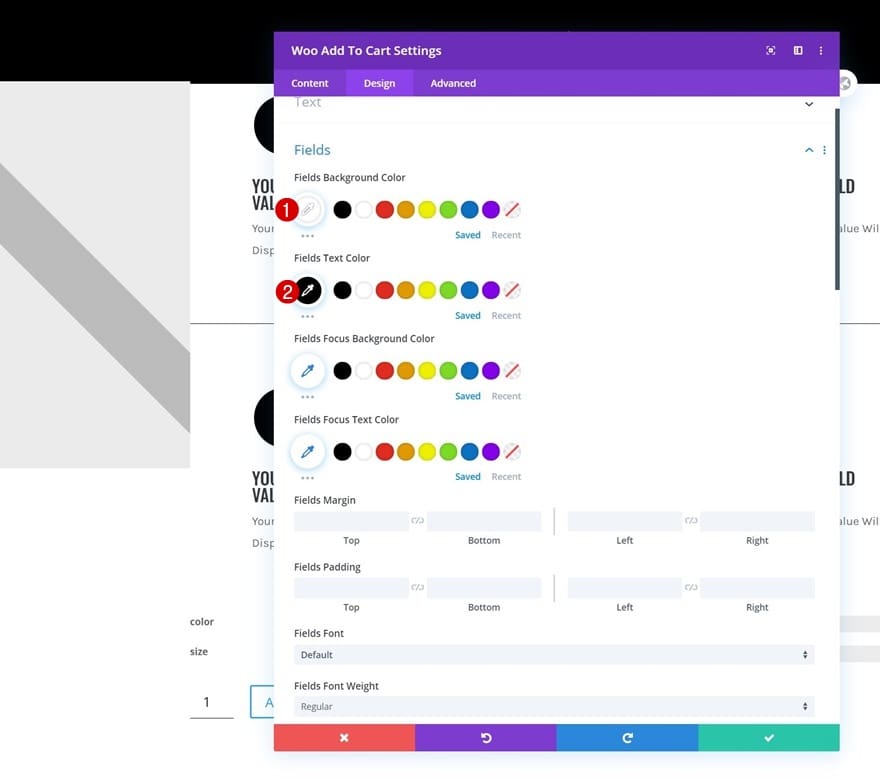Configurer style couleur module add to cart divi Configurer style couleur module add to cart divi