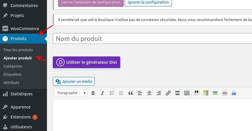 Creation de produit divi Creation de produit divi