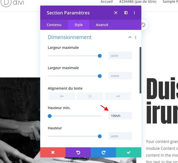 Dimensionnement divi Dimensionnement divi