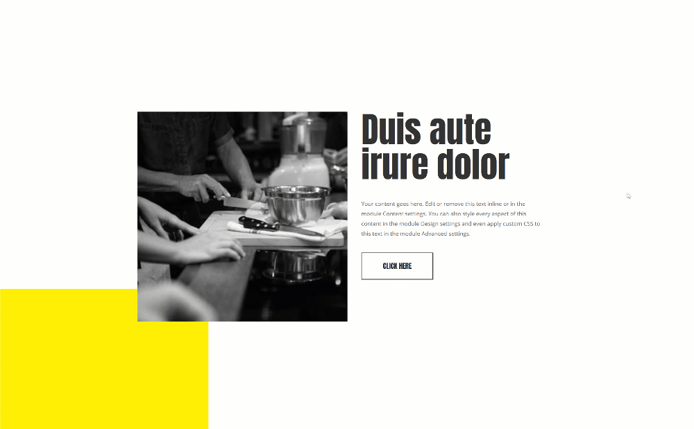 Divi scroll snapping desktop preview