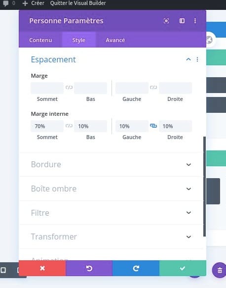 Espacement module personne divi Espacement module personne divi