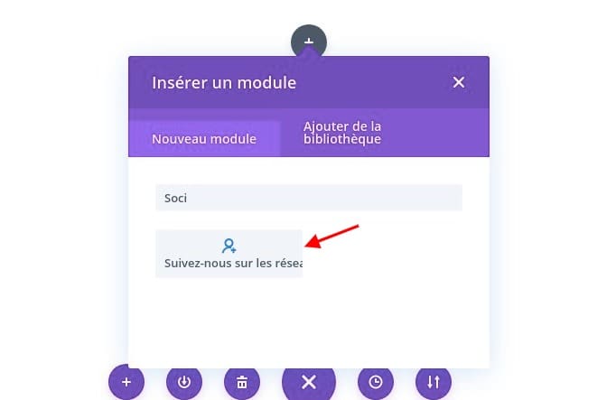 Insertion module suivre sur les média sociaux Insertion module suivre sur les média sociaux