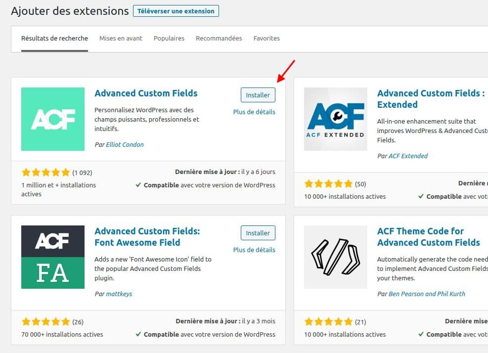 Installer plugin adavanced custom field Installer plugin adavanced custom field