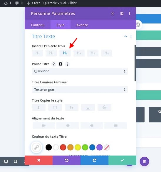 Personnalisation titre divi module Personnalisation titre divi module