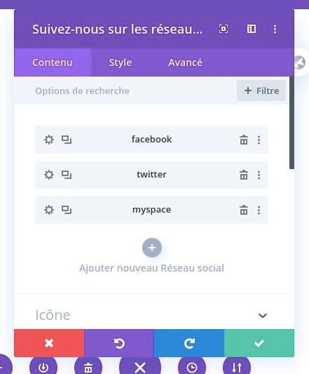 Personnaliser icone sociales Personnaliser icone sociales