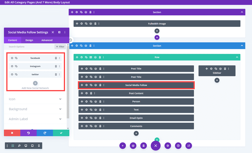 Social icon media module divi Social icon media module divi