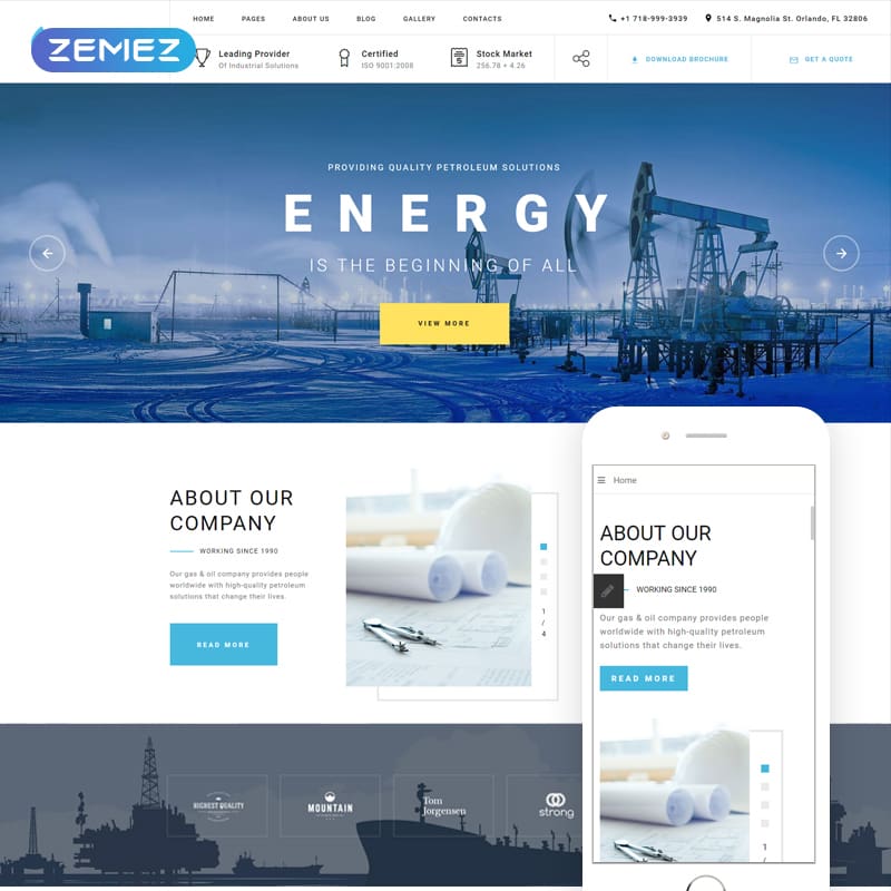80172 big Blue Energy - Industrial Company Ready-To-Use thème Joomla adaptatif