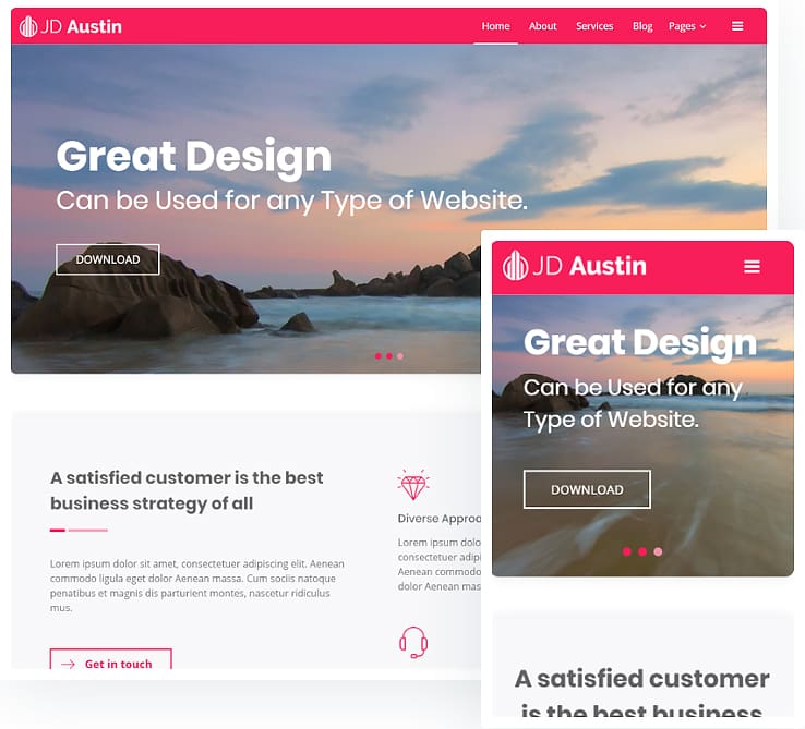 Jd austin template JD Austin - Free Business Joomla Template
