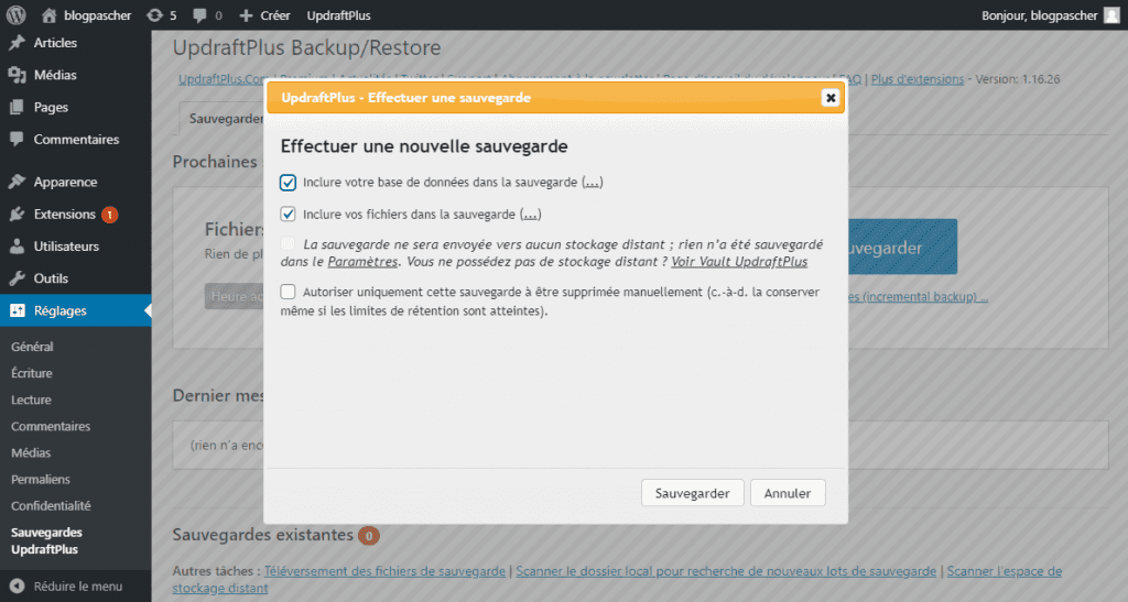 Comment sauvegarder site web wordpress avec sans plugins 2 Comment sauvegarder site web wordpress avec sans plugins 2