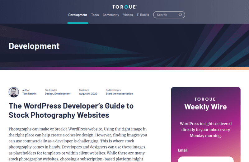 Ressources utiles developpeurs torque blogpascher