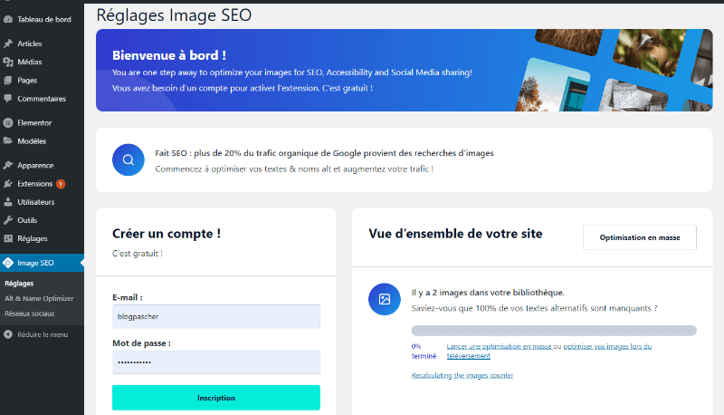 Image seo optimizer blogpascher plugin WordPress Image SEO Optimizer