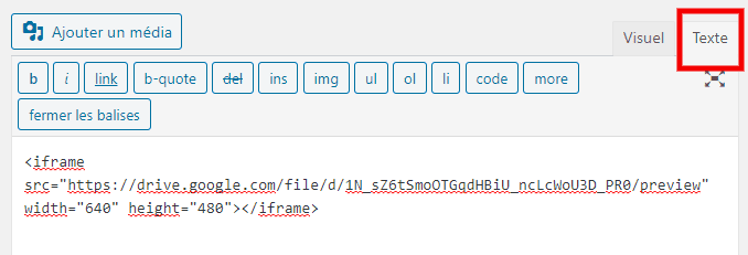 Coller code editeur classique blogpascher Coller code editeur classique blogpascher