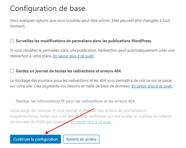Configurer plugin wordpress gratuit redirection blogpascher 2