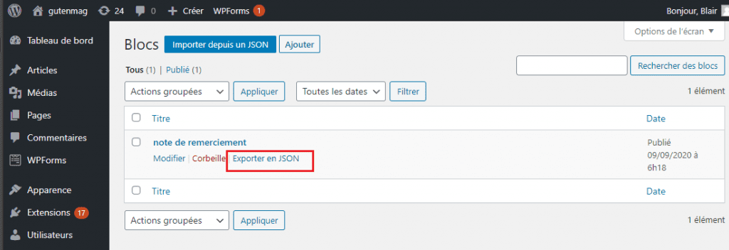 Importer bloc reutilisable blogpascher 1