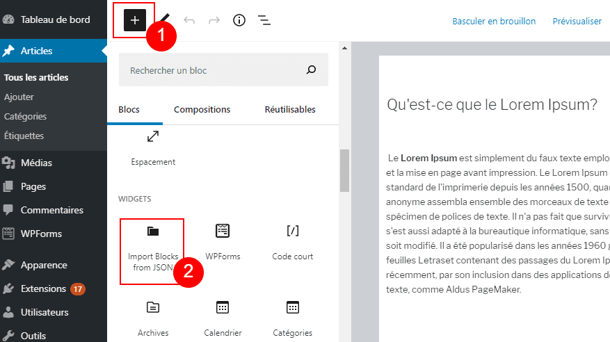 Importer bloc reutilisable blogpascher 4