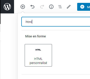 Insertion html personalise editeur gutenberg blogpascher Insertion html personalise editeur gutenberg blogpascher