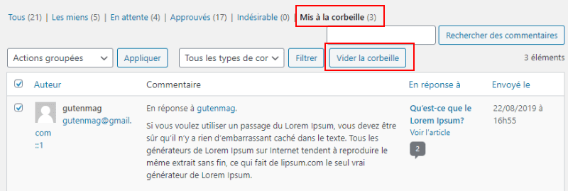 Moderation commentaire en attente blogpascher 3