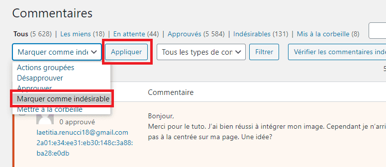 Moderation commentaire en attente blogpascher