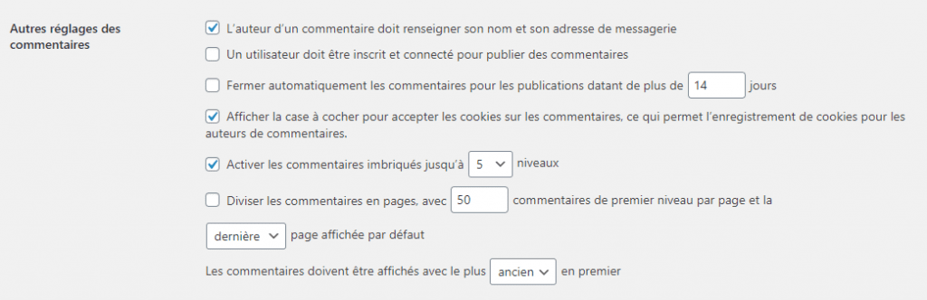 Reglage commentaires par defaut filtrer spam blogpascher 1 Reglage commentaires par defaut filtrer spam blogpascher 1
