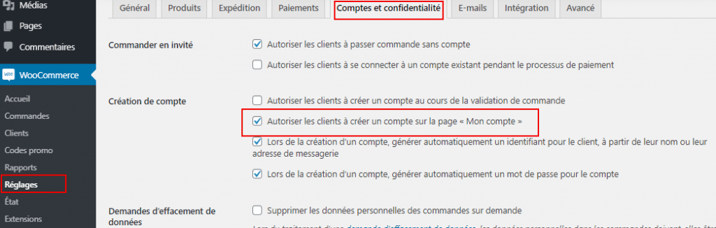 Remplacer formulaires defaut connexion inscription woocommerce Remplacer formulaires defaut connexion inscription woocommerce