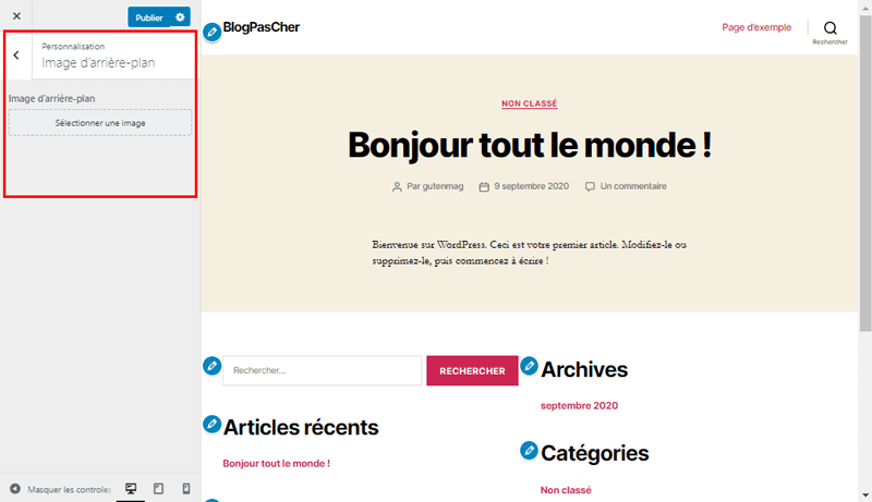 Тема WordPress настройщик фона blogpascher Тема WordPress настройщик фона blogpascher