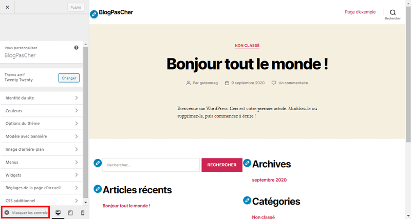 Настройщик тем для WordPress blogpascher 1 Настройщик тем для WordPress blogpascher 1