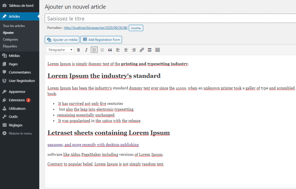 Wordpress google docs coller editeur classique Wordpress google docs coller editeur classique